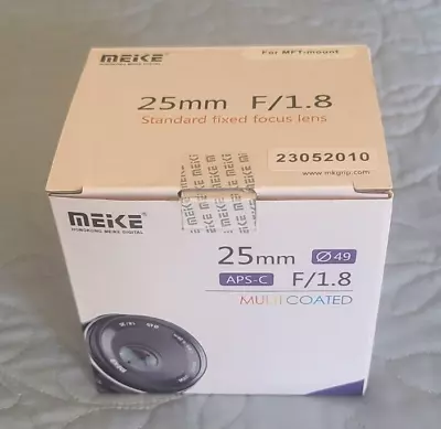 Meike 25mm F/1.8 MFT Mount APS-C Large Aperture Wide Angle Manual Focus Lens  • $48.97