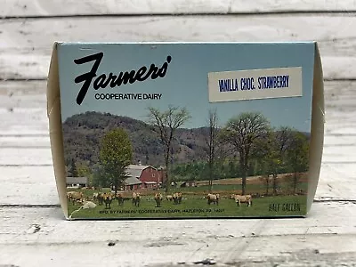 VTG Farmers' Cooperative Dairy Hazleton PA Half Gallon Ice Cream Container Box • $14