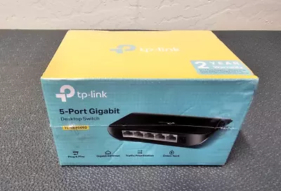 TP-Link TL-SG1005D 5-Port Gigabit Desktop Switch Brand New *Sealed* • $14.95