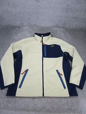 L.L. Bean Jacket Mens Large Mountain Classic Windproof Fleece Ivory • $39.99