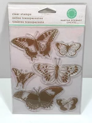 Martha Stewart Clear Butterfly Stamp Set Of 6 New Stamps Scrapbook Journals Card • $6.99