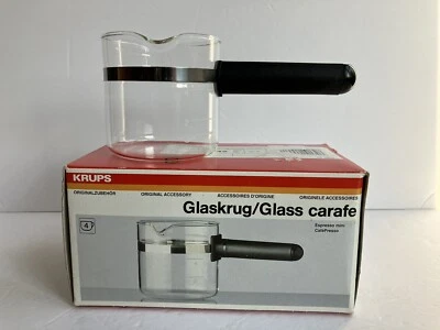 $23.99 • Buy KRUPS GLASS CARAFE Replacement Part For Espresso Mini Or CafePresso Machines New