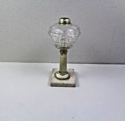 Antique Brass Glass Marble Victorian Oil Lamp Base • $45