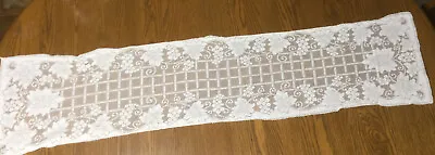 Vintage Lace Table Runner With Grapes And Leaves • $12