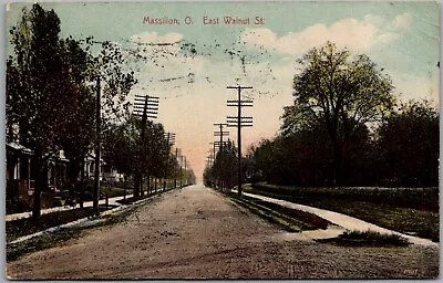 Postcard Massillon Ohio; East Walnut Street 1910 Fc • $6.95