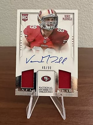 2013 National Treasures Vance McDonald NFL Gear #39 Rookie Patch Auto RPA /99 • $15