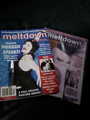 LOT: Meltdown Magazine #11 + 15 Goth Siouxsie Sioux Lacuna Coil Bauhaus Fashion • £6