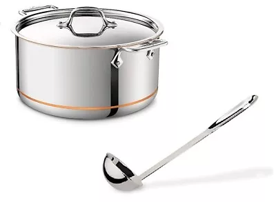 All-Clad 6508 SS Copper Core Dishwasher Safe 8qt Stockpot With Lid & 14in Ladle • $199.99