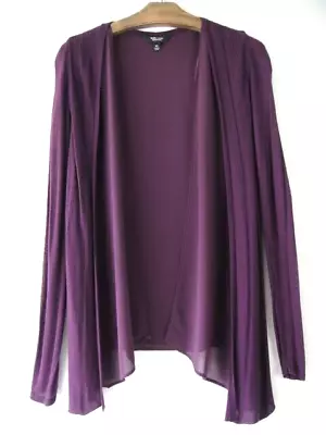 Vera Wang Size XS Drape Front Purple Long Sleeve Cardigan • $21.99