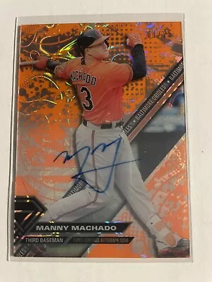 2017 Topps High Tek Manny Machado Orange Magma Auto 1/25 Orioles  • $70