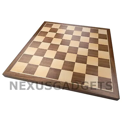 Mawi Chess LARGE 16 Inch BOARD ONLY Inlaid EXTRA THICK Wood Flat Game Set New • $74.99