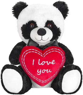 BRUBAKER Panda Plush Bear With Red Heart - I Love You - 10 Inch - • $17.99