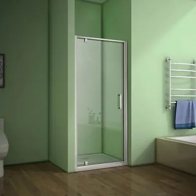 Framed Pivot Shower Door EnclosureWalk In Cubicle 5mm Safety Glass Door Screen • £90.70