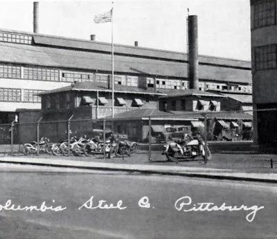 Vintage Motorcycle Automobile Steel Factory California Postcard • $12.25