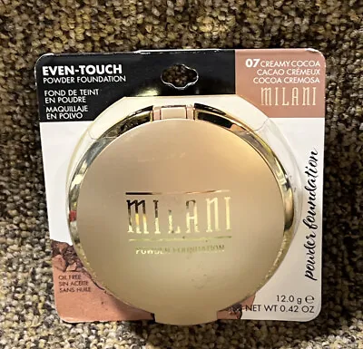 MILANI Even-Touch Powder Foundation 07 CREAMY COCOA~ NIP • $18.99