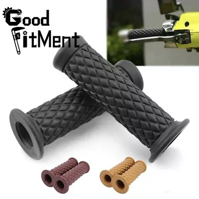 Pair Motorcycle 7/8  Handlebar Rubber Gel Hand Grips For Sports Bike Cafe Racer • $10.56
