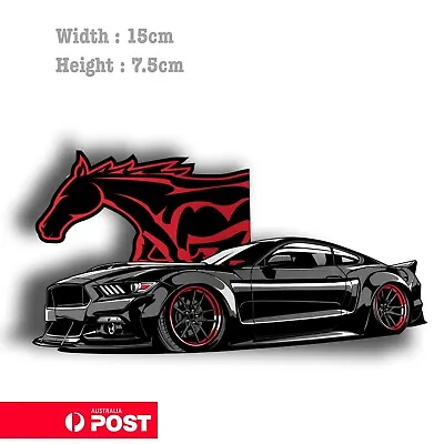 $6.75 • Buy Ford Mustang Black Horse Car Vinyl  Sticker
