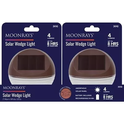 (12)-Moonrays 4.45 In. Dia. Bronze LED Solar Wedge Light. Model: 24743 • $80.99