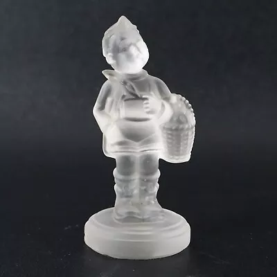 Goebel M J Hummel Village Boy Frosted Crystal 2-7/8  Figurine 1990 8497 • $20