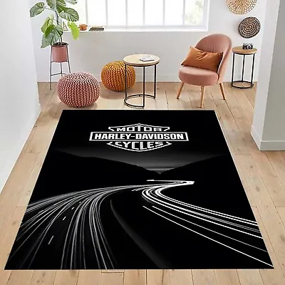 Harley Davidson Rug Motorcycle Rug Harley Funs Rug Office RugLiving Room Rug • $17.67