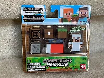 Minecraft Mine-Keshi Buildable Erasers 01 Survival Pack - Steve With Iron Armor • $12