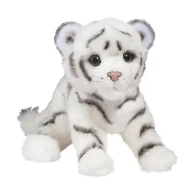 SILKY The Plush WHITE TIGER CUB Stuffed Animal - By Douglas Cuddle Toys - #1870 • $26.95