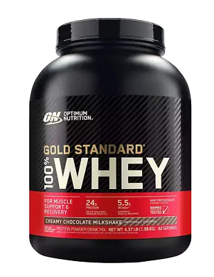 Optimum Nutrition Gold Standard Creamy Chocolate Milkshake Whey Protien 4.37lbs • $150