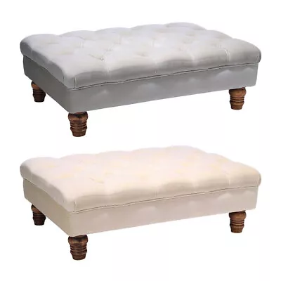 Vintage Chesterfield Stool Footstool Bench Coffee Table Hallway Waiting Room • £65.95