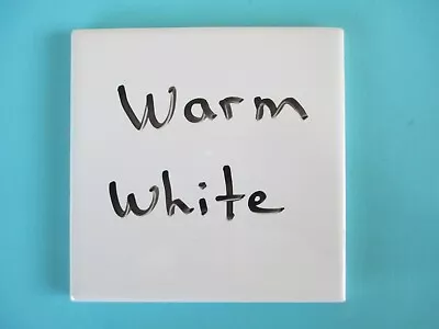 Vintage Warm White Gloss Ceramic Wall Tile Square 4-1/4  X 4-1/4  • $7