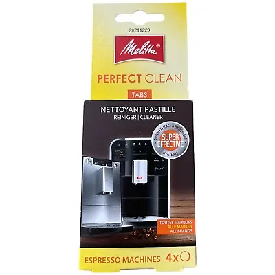 Genuin Melitta Perfect Espresso Filter Coffee Machine Cleaning Pack Of 4 Tablets • £3.80