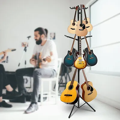 Guitar Holder Rack Stand Multi-Instrument Guitar Ukulele Bass Holds 9 Guitar • $62