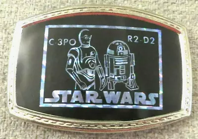 NOS - Vintage 1970s STAR WARS C-3P0 & R2-D2 Belt Buckle - Not Pacifica C3PO R2D2 • $30