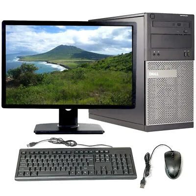 Dell I5 Desktop MT 8GB RAM 1TB HD 22  Monitor Intel Core Windows 10 Pro PC Wi-Fi • $152.99
