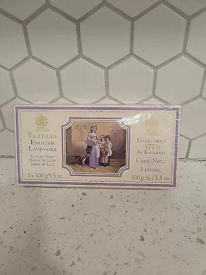 Vintage Yardley English Lavender Luxury Soap 3 X 3.5 Oz Pack Sealed NOS • $16.99