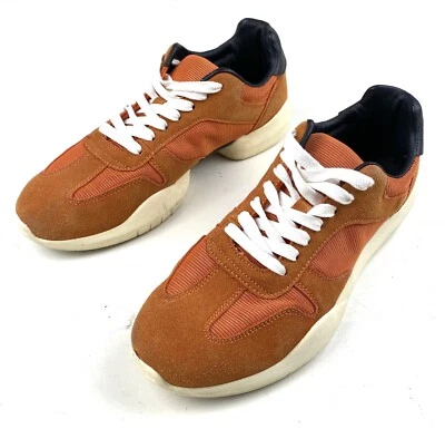 $15.99 • Buy Zara Man Burnt Orange Lace Up Fashion Sneakers Shoes Size 42 EUR, 9 US