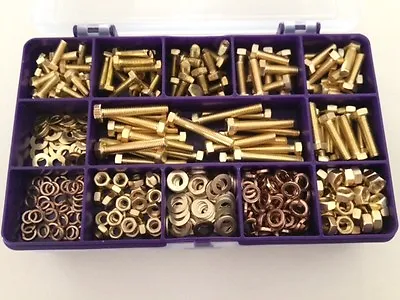 £37.25 • Buy M4 M5 300 Pcs Assorted Box Kit Brass Nuts Bolt Setscrews Washers