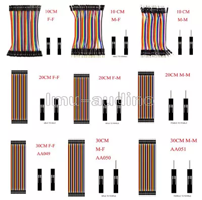 Multi Dupont Male To Female 10/20CM Breadboard Jumper Wire Raspberry Pi Arduino • $1.08