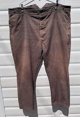 Men's Frontier Classic Western Outlaw Stripe Pants Size 54 Brown/Black Striped • $45