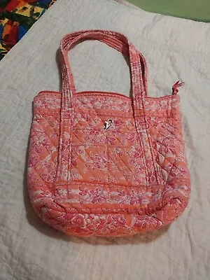 Retired Vera Bradley Hope Toile Tote Bag Purse Breast Cancer Pink Ribbon • $10