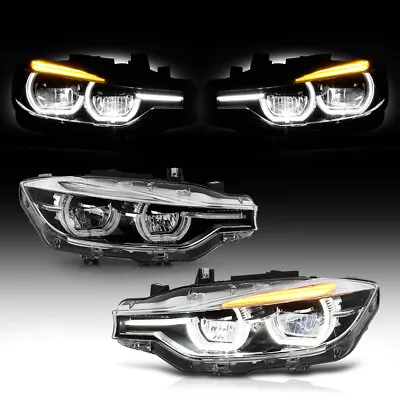 [Full LED LCI-STYLE Halo]For 12-15 BMW F30 F31 Halogen Model Projector Headlight • $638.99