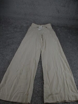 $19.99 • Buy Zara Pants Womens Xs White Full Length Front Cutout 