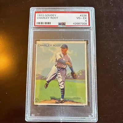 1933 Goudey #226 Charley Root PSA 4 VG-EX Chicago Cubs￼ • $6.50