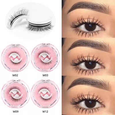 £3.91 • Buy 3D Mink Natural Thick False Fake Eyelashes Lashes Makeup Reusable Self-Adhesive