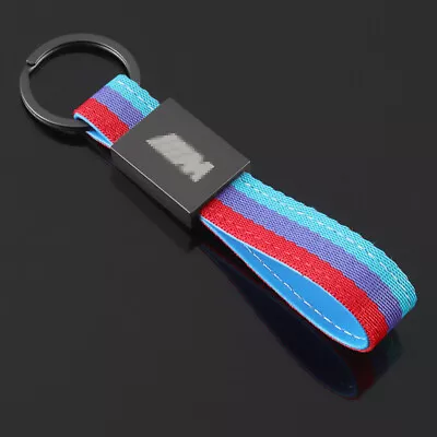 For BMW M-Sport 3Color Nylon Braid Zinc Alloy Car Keychain Keyring Car Keychain • $5.99