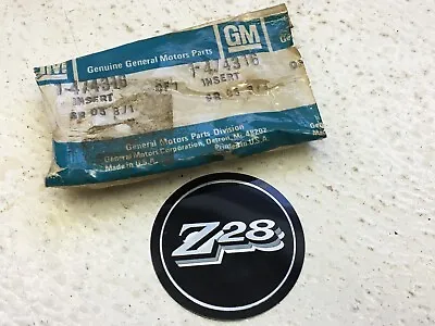 GM NOS OEM 1978 1979 Camaro Z28 Wheel Cap Center Insert Emblem Black / Silver • $15