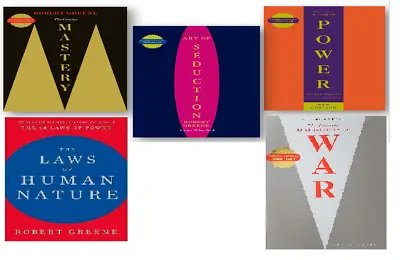 Robert Greene 5Book Set Concise PowerMasterySeductionWARhuman Nature Mini Sz • $32.39