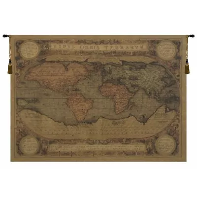 $159.99 • Buy  Theatrum Orbis Terrarum  Old Style Atlas World Map European Tapestry Wall Art