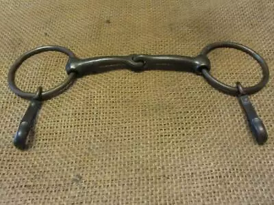 Vintage Iron Military Watering Bit W Brass Snaps Antique Harness Bridle 10224 • $89.95