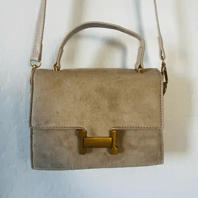 Velvet Vintage Style Bag Purse Apricot Neutral Cute Little Shoulder Strap Or Han • $24