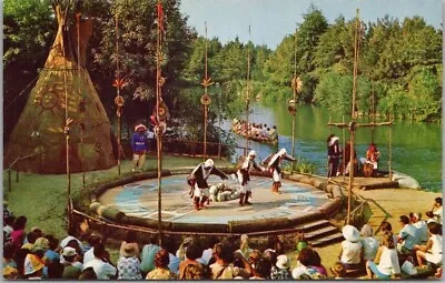 Vintage DISNEYLAND Anaheim Postcard  FRONTIERLAND INDIAN VILLAGE  #C-7 Unused • $5.62